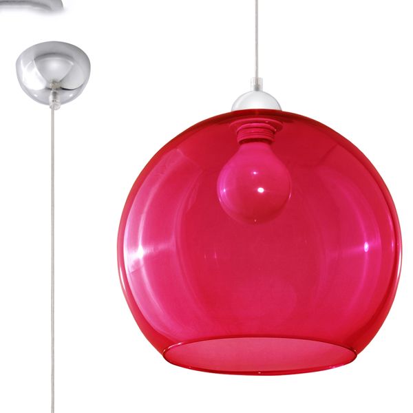 Lampa wisząca BALL czerwona zdjęcie 1
