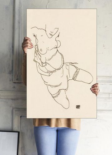 Semi-Dressed Model, Egon Schiele - plakat 42x59,4 cm na Arena.pl