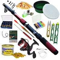 Mega ZESTAW WĘDKARSKI Wędka Kołowrotek Akcesoria