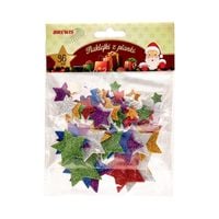 NAKLEJKI Z PIANKI PVX01 BREWIS GWIAZDKI BROKAT