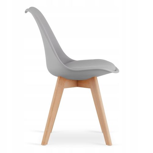 Zestaw stół kwadratowy 80x80 dąb sonoma + 4 krzesła MARK szare na Arena.pl