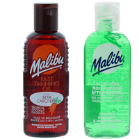 Malibu Olejek Do Szybkiego Opalania 100ml + Aloe Po Opalaniu 100ml