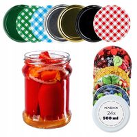 SŁOIK 500 ml SŁOIKI NA PRZETWORY MIÓD SZKLANY 0,5 l WIECZKA 24 SZT FI 82