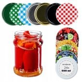 SŁOIK 500 ml SŁOIKI NA PRZETWORY MIÓD SZKLANY 0,5 l WIECZKA 24 SZT FI 82