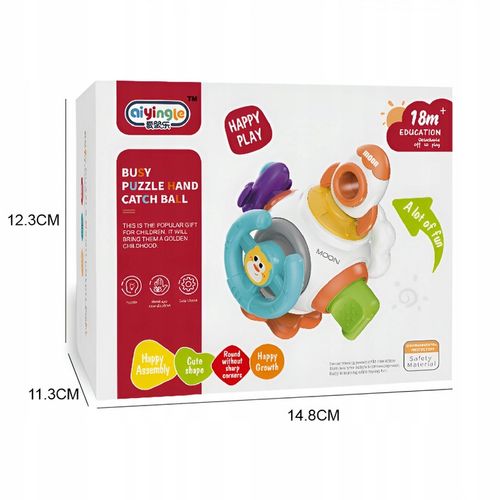 INTERAKTYWNA KOSTKA SENSORYCZNA MONTESSORI EDUKACYJNA RUCHOMA MANIPULACYJNA na Arena.pl