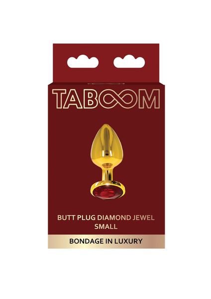 Butt Plug With Diamond Jewel S Gold zdjęcie 2