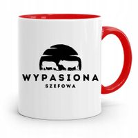 Kubek Czerwony Dla Szefowej Wypasiona Szefowa Z Nadrukiem Ze Zdjęciem