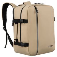 PETERSON plecak podróżny wodoodporny praktyczny i pojemny V664 beżowy