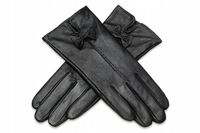 Rękawiczki SKÓRZANE DAMSKIE ocieplane r. L WYPRZEDAŻ KOLEKCJI 2023