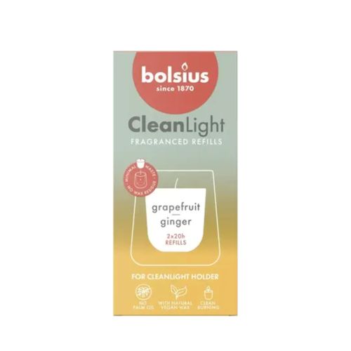 Świece zapach. do świecznika BOLSIUS CleanLight ~20h Grapefruit Ginger 2szt na Arena.pl