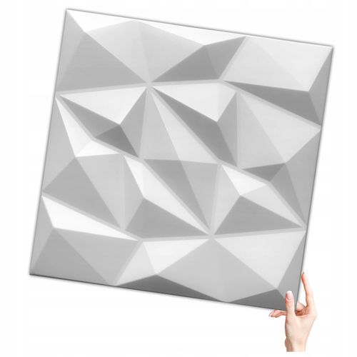 Kaseton Ścienny Sufitowy 3D Biały Panele Ścienne 50x50 0,25m2 Brylant na Arena.pl