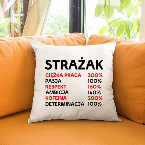 STRAŻAK - Ciężka praca- poduszka na prezent na Arena.pl