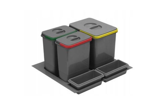 KOSZE NA ŚMIECI + NAKLEJKI REJS PRAKTIKO DO 600mm POTRÓJNY - 1X15L / na Arena.pl