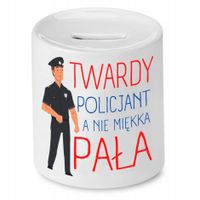 Skarbonka Dla Policjanta Twardy Policjant Prezent Z Nadrukiem Ze Zdjęciem