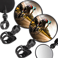 2X LUSTERKO ROWEROWE DO ROWERU NA KIEROWNICĘ 7,5CM LUSTERKA NA ROWER