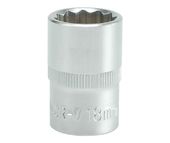 nasadka krótka 12-kątna chromowana 1/2'' 19mm - yt-1281