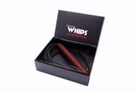 duży pejcz skórzany whips collection czerwony 80 cm