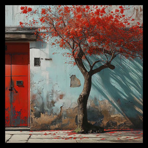 Plakat 40x40cm Widok Na Dawne zdjęcie 2