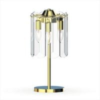 Stołowa lampa Nira MT3523-3S-EGN Zumaline szkło metal przezroczysty złoty