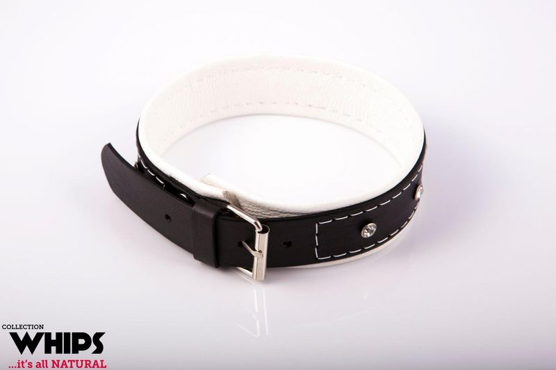 Wiązania - Obroża Damska 4 Cm, Biała zdjęcie 2