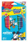 KREDKI OŁÓWKOWE TRÓJKĄTNE 12+1 MICKEY COLORINO