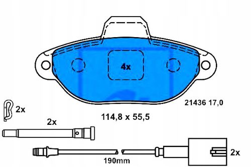 KLOCKI HAM PRZOD FIAT 500 1,2 07- ATE na Arena.pl