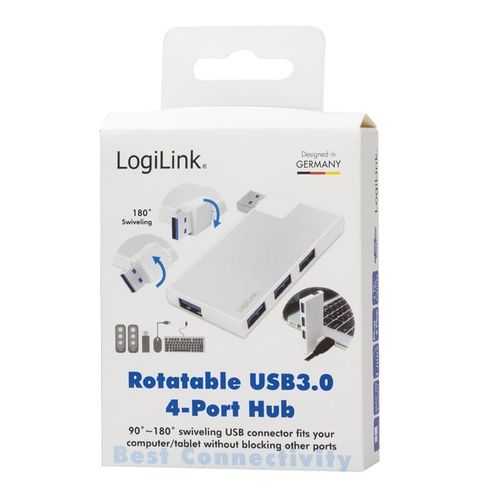 LogiLink Hub 4xUSB3.0, OTG, srebrny na Arena.pl