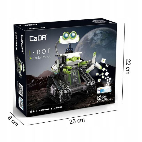 CADA KLOCKI TECHNIC ROBOT PROGRAMOWANY BOT 434EL. STEROWANY Z LED zdjęcie 10