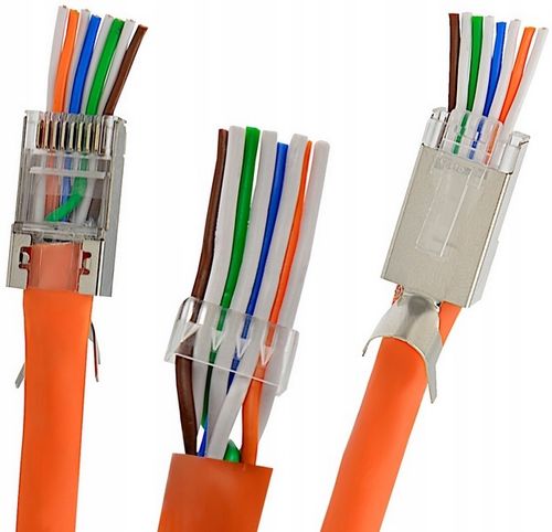 Wtyki RJ45 przelotowy kat 7 FTP pass through 10szt na Arena.pl