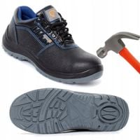 BUTY ROBOCZE półbuty ze skóry LEKKIE z podnoskiem BHP S1 R. 47
