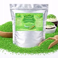 Maczki Cukrowe Zielone - posypka do tortów deserów gofrów ciast 50g