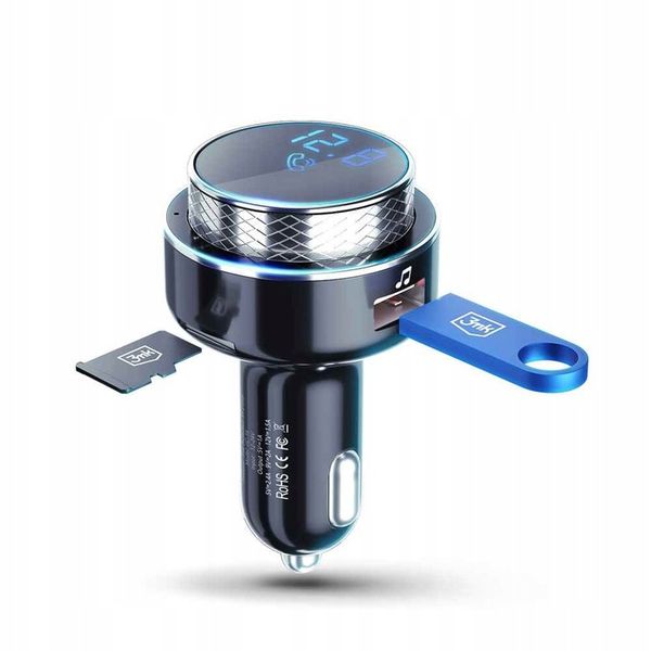 3mk Hyper Car Transmiter FM LED Bluetooth 2x USB zdjęcie 3