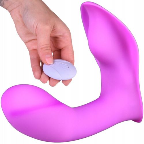 Wibrator z Penisem do Pochwy i Łechtaczki, Motylek do Majtek Na Pilota na Arena.pl