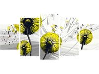 70CM 150CM ZEGAR 5 ELEM ŻÓŁTE DMUCHAWCE DRUK OBRAZ