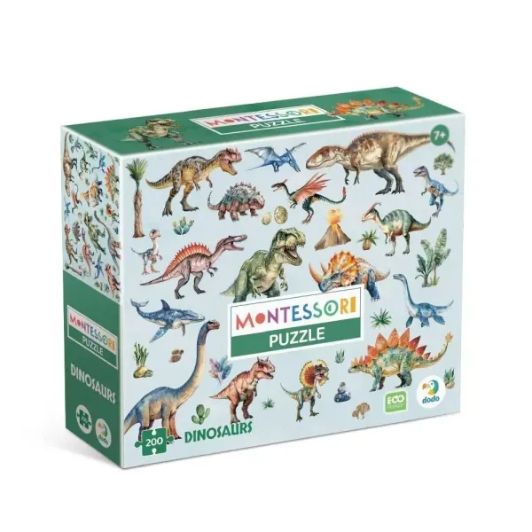 Puzzle 200 Montessori Dinozaury zdjęcie 1