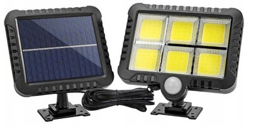 LAMPA SOLARNA Z CZUJNIKIEM RUCHU ZMIERZCHU COB LED na Arena.pl