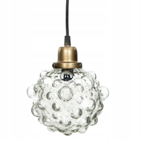 LAMPA wisząca PEARL szklany klosz ZŁOTA