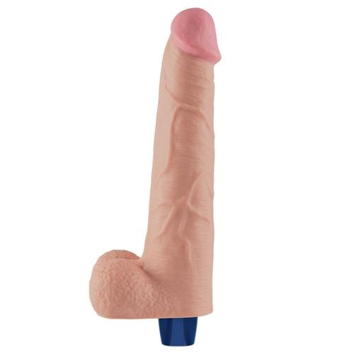10.5" real softee rechargeable tpe vibrating dildo(flesh) na Arena.pl