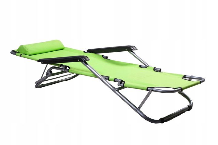 Leżak stal zielony Maxima zdjęcie 2