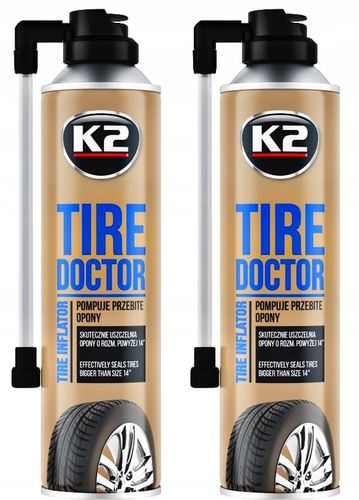 2X K2 TIRE DOCTOR KOŁO ZAPASOWE W SPRAYU 500ML 2 SZT DO OPON USZCZELNIACZ na Arena.pl