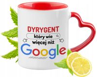 Dla Dyrygenta Czerwony Z Uszkiem W Kształcie Serca Na Prezent Z Nadrukiem