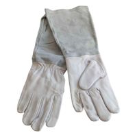 skórzane rękawice ogrodnicze długie szare rozm. l