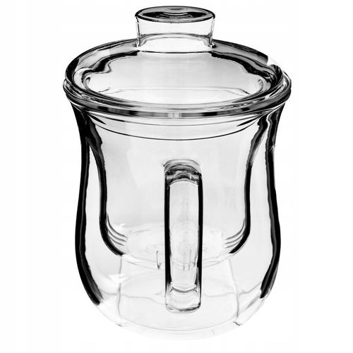 KUBEK Z ZAPARZACZEM DO HERBATY ZIÓŁ 370ml SITKO SZKLANY POKRYWKĄ TERMICZNY na Arena.pl