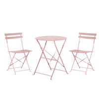 Zestaw mebli balkonowych metalowy różowy FIORI