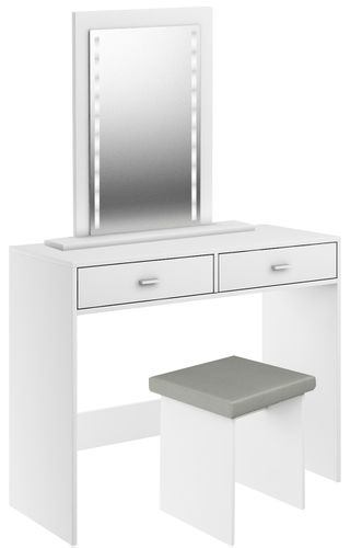 Taboret stołek do toaletki biały na Arena.pl