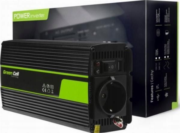 Green Cell 12V na 230V Czysta sinusoida 500W zdjęcie 2