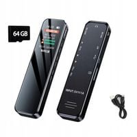 DYKTAFON CYFROWY PROFESJONALNY 1536 kb/s 64GB SZPIEGOWSKI MP3 DETEKCJA