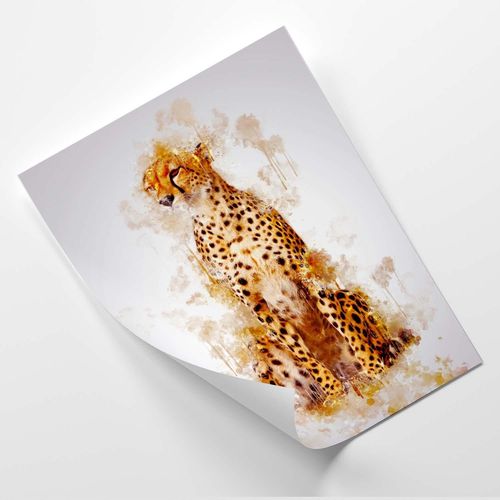 Plakat, Siedzący gepard 50x70 na Arena.pl