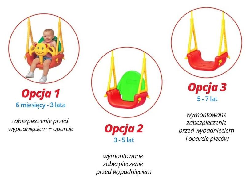 huśtawka kubełkowa 3w1 Do Re Mi zdjęcie 3