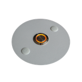 Przycisk dzwonka do domofonu wejścia furtki bramy drzwi LED okrągły szary